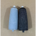 Electric foot grinder with textured light blue and black spray canisters featuring white caps and rechargeable battery