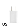 White rectangular usb wall charger with two flat prongs for electric hair removal device with sensa-light head