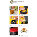 Red and black electric hamburger maker with open-faced cooking surface for eggs by Royale Essence Lux and Black Hamilton Beach