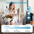 White and black electric intelligent kneading heating knee massager with wireless temperature control for knee pain relief