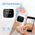 White and black electric intelligent kneading heating knee massager with touch screen for knee pain relief therapy