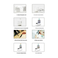 White electric makeup brush cleaner with transparent water tank and circular base for drying and cleaning brushes