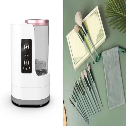 Rechargeable Electric Makeup Brush Cleaner with Stand - Automatic Cleaning Tool - Royalessencelux