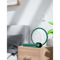Green electric mosquito swatter with circular mesh head and ergonomic handle featuring mosquito trap mode for effective insect control