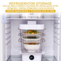 White plastic electric multi layer heat preservation dish cover with clear drawers and metal wire racks for storage