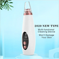 White and rose gold multi-functional electric pores clean artifact nose vacuum with clear tip for facial cleansing
