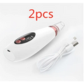 White and rose gold electric pores clean facial cleansing device with sleek ergonomic design for nose vacuum use