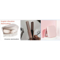 Rose gold electric spray massage comb with sleek design and textured grip handle for hair care spray use