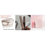 Rose gold electric spray massage comb with sleek design and textured grip handle for hair care spray use