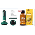 Teal-colored electric vacuum cupping massager with digital display and stainless steel bead head gua sha device