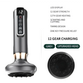 Black and gold electric vacuum cupping massager and gua sha device with digital display and 12 gear heating settings