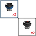 Blue and black electric vacuum cupping negative pressure massager head with red led heating model display panel