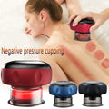 Red and black electric vacuum cupping negative pressure massager with transparent glass base heating model for therapy