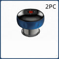 Blue and black electric vacuum cupping negative pressure massager with digital display and red heating model indicator lights