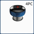 Blue and black electric vacuum cupping negative pressure massager with red LED display heating model for pain relief