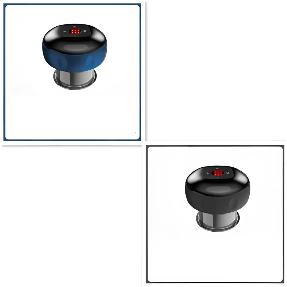 Blue and black electric vacuum cupping negative pressure massager with red led heating model display panel