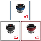 Electric vacuum cupping negative pressure massager with blue black and red heating models and digital displays