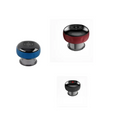 Compact electric vacuum cupping negative pressure massager with glossy colored top and metallic base heating model