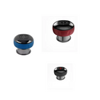 Compact electric vacuum cupping negative pressure massager with glossy colored top and metallic base heating model