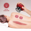Red and black electric vacuum cupping negative pressure massager with glossy finish heating model handheld device