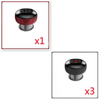 Red and black electric vacuum cupping negative pressure massager with metallic base heating model for therapy use