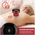 Red and black electric vacuum cupping negative pressure massager with digital display showing 20 minutes heating model timer