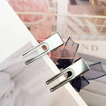 Elegant rhinestone mesh butterfly hairpin with silver metal clips and pink navy blue sheer lace ribbons for fashion use