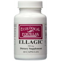 White plastic bottle with maroon label of ecological formulas ellagic 500 mg dietary supplement 60 capsules health and beauty