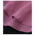 Soft pink embroidered fashion retro cotton linen blouse made of textured linen fabric with neatly stitched edges