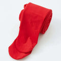 A pair of vibrant red stepping pants made of nylon single layer neatly rolled alongside embroidered red cardigan