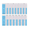 Size conversion chart for emerald green satin mermaid gown showing us europe and uk bust waist hip measurements