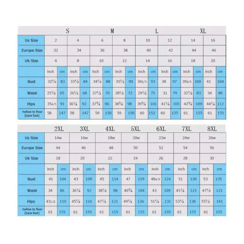 Size conversion chart for emerald green satin mermaid gown showing us europe and uk bust waist hip measurements