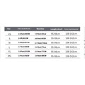 Size chart for emerald green tulle evening dress banquet displaying measurements in inches and centimeters xs to xxl