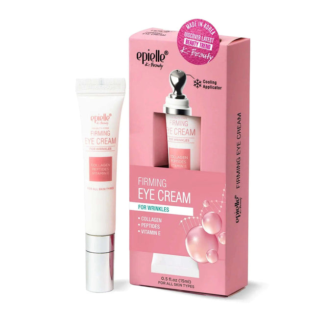 Epielle Firming Eye Cream | Anti - Aging Serum for Sagging Skin and Wrinkles | Cooling Applicator for Refreshing Application | Korean Skincare - Royalessencelux