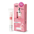 Pink-packaged epipelle firming eye cream with cooling applicator and white tube for sagging skin care