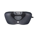 Black ergonomic neck health massager with silver digital control panel and textured grip for improved neck comfort and relief