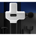 Ergonomic white and black massage stick hammer with sleek ergonomic design for effective muscle relief and relaxation