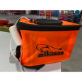 Bright orange transparent eva portable fishing bag with black trim and white electric heating element for live fish box use