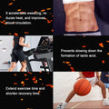 Orange basketball with black lines beside exercise strengthening muscle sweat massage cream container for belly fat burner use