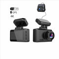 Black explosive t8 dual recording 4k driving dash cam with wifi gps and a compact rectangular body featuring a prominent lens