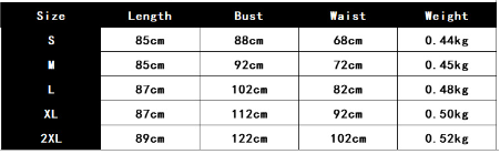 Size chart for off the shoulder velvet sexy evening dress in black stretchy fabric showing measurements in centimeters and weight in kilograms for breast sexy evening wear.