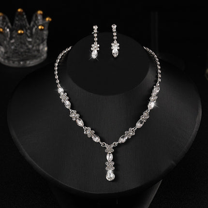 Zircon Necklace And Earrings Set - Royalessencelux