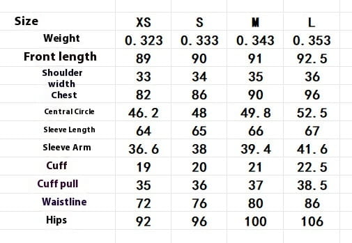 size chart in centimeters for white sweet satin dress with fitted waist pleated skirt ranging from size xs to l