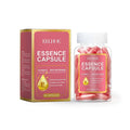 Facial anti aging capsules in pink and gold packaging with 60 translucent eelhoe essence anti aging capsules