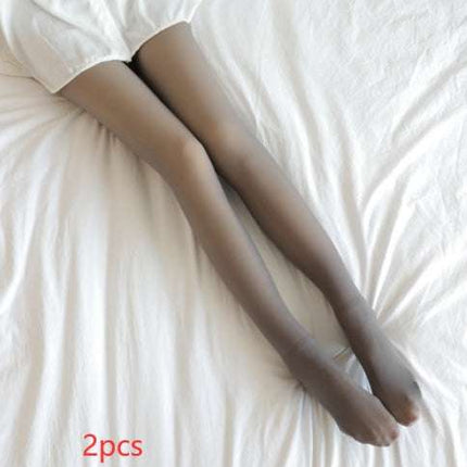 Fake Translucent Plus Size Leggings Fleece Lined Tights Fall And Winter Warm Fleece Pantyhose Women Fleece Lined Pantyhose Thermal Winter Tights - Royalessencelux