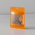 Black braided usb-c to lightning fast charging data cable in orange packaging with phone tablet stand and 240w 65w fast support