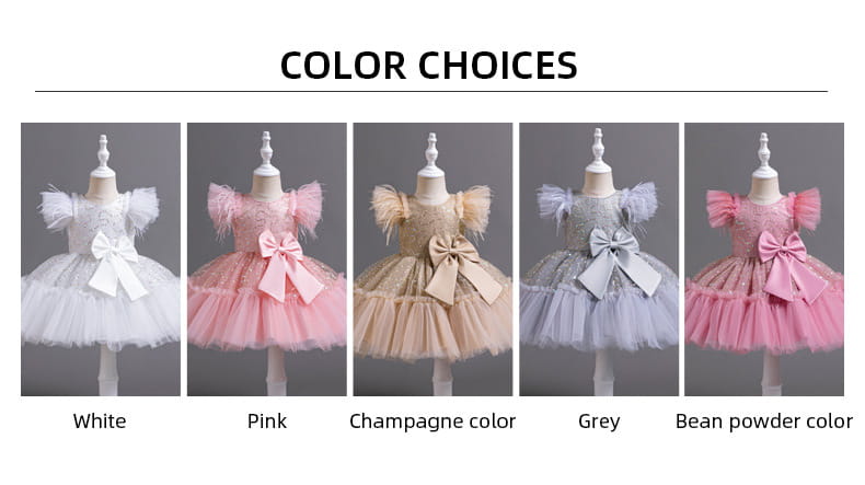 Silver sequined wedding dress tulle skirt summer features a delicate layered tulle skirt with puffy short sleeves and a large bow at the waist available in white pink champagne grey or bean powder color.