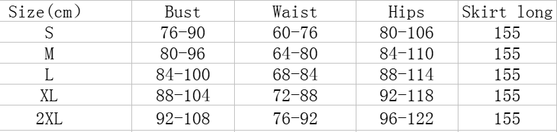 The table displays size charts for the burgundy gold mopping long sequin dress with bust waist hip measurements in centimeters and a consistent skirt length of 155 cm across sizes s through 2xl, highlighting fashion stitching mopping details.