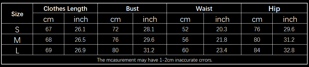 a black and white size measurement table in centimeters and inches for small medium and large sizes of a halter neck high elastic yoga romper