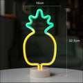 Flamingo led modeling light decorative night light shaped like a glowing neon pineapple with yellow to green gradient